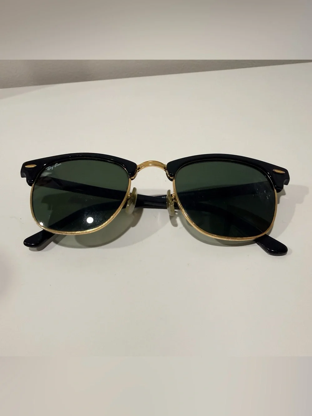 Ray-Ban Black & Gold Clubmaster Sunglasses